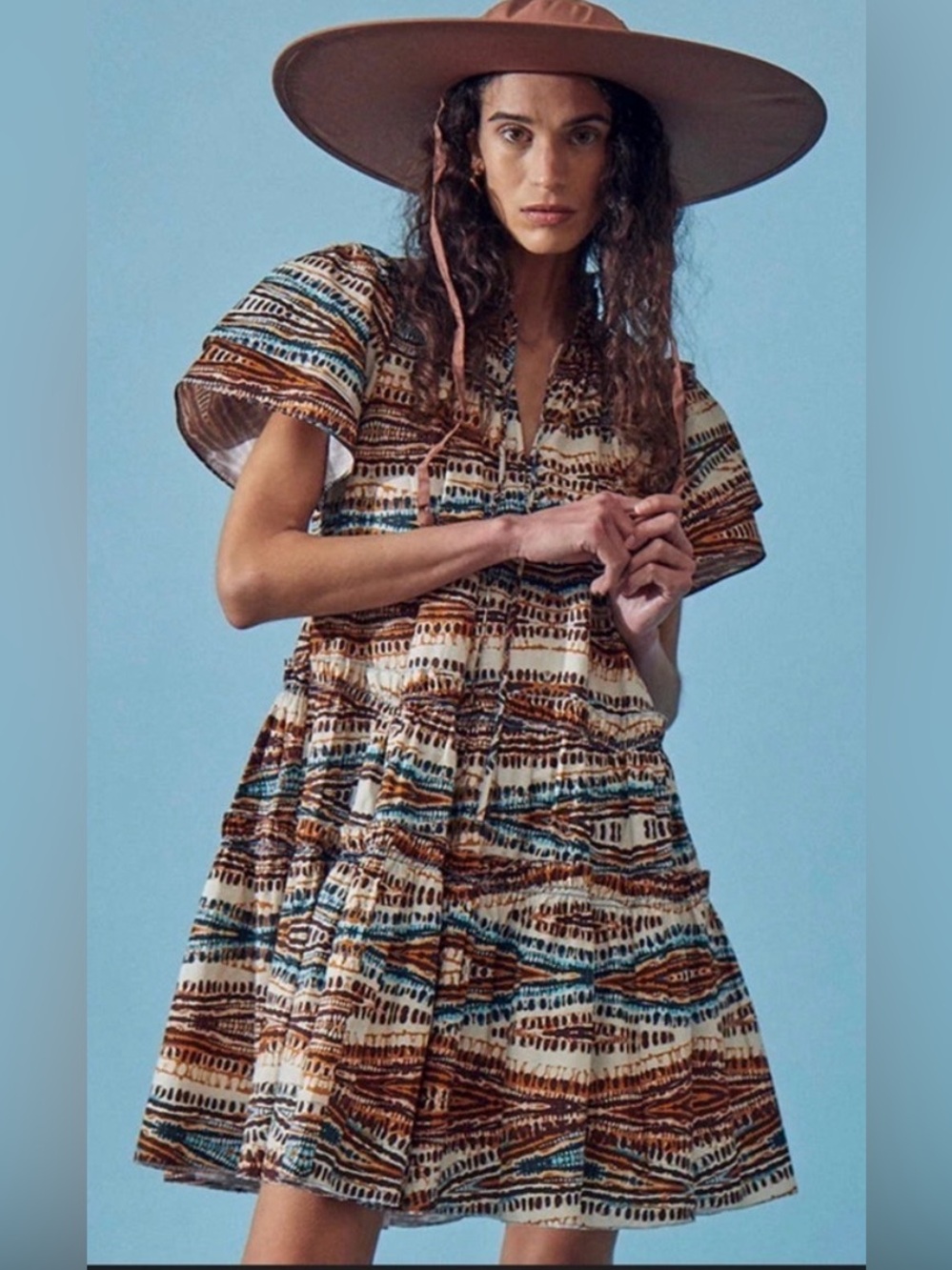 Hunter Bell Merritt Dress in Zig Zag, XS, EUC